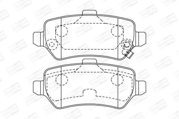 Stabdžių trinkelių rinkinys, diskinis stabdys CHAMPION 573122CH