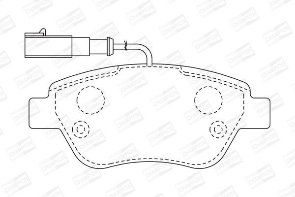 Stabdžių trinkelių rinkinys, diskinis stabdys CHAMPION 573164CH