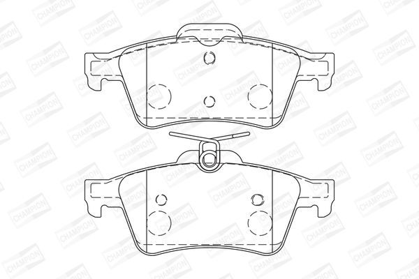 Stabdžių trinkelių rinkinys, diskinis stabdys CHAMPION 573186CH
