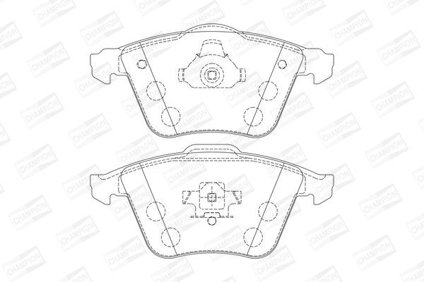 Stabdžių trinkelių rinkinys, diskinis stabdys CHAMPION 573199CH