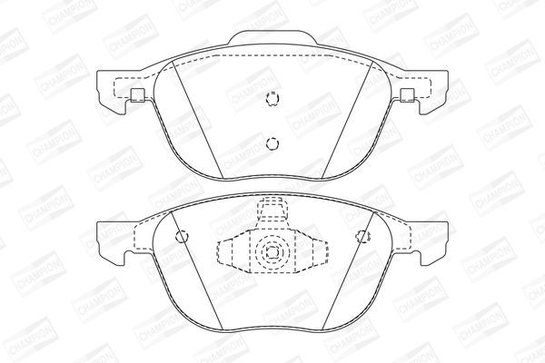 Stabdžių trinkelių rinkinys, diskinis stabdys CHAMPION 573209CH