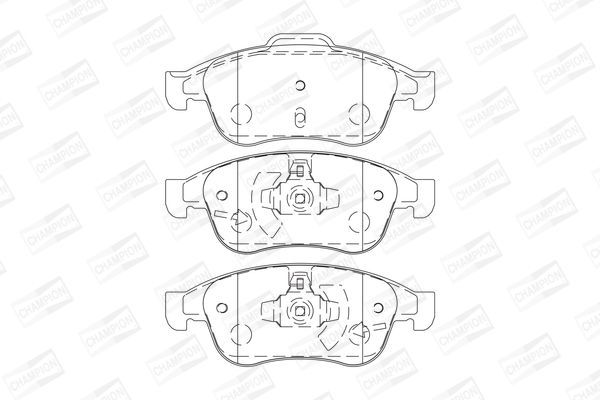 Stabdžių trinkelių rinkinys, diskinis stabdys CHAMPION 573268CH