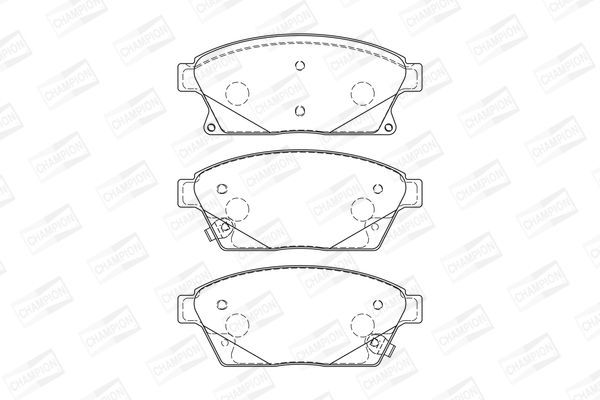 Stabdžių trinkelių rinkinys, diskinis stabdys CHAMPION 573325CH