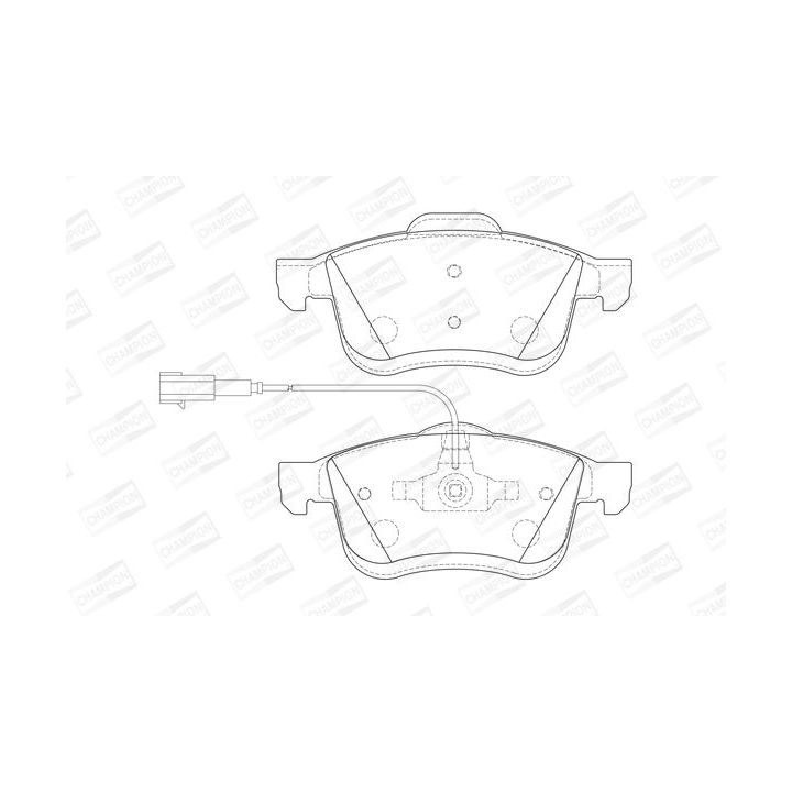 Stabdžių trinkelių rinkinys, diskinis stabdys CHAMPION 573334CH