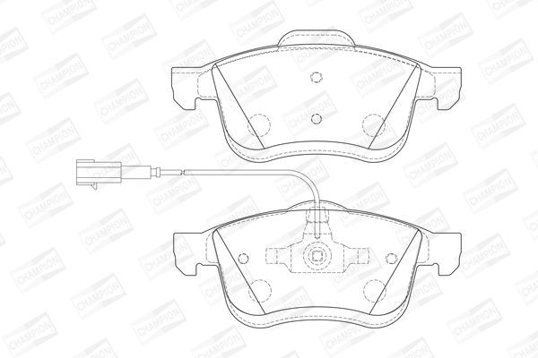 Stabdžių trinkelių rinkinys, diskinis stabdys CHAMPION 573334CH