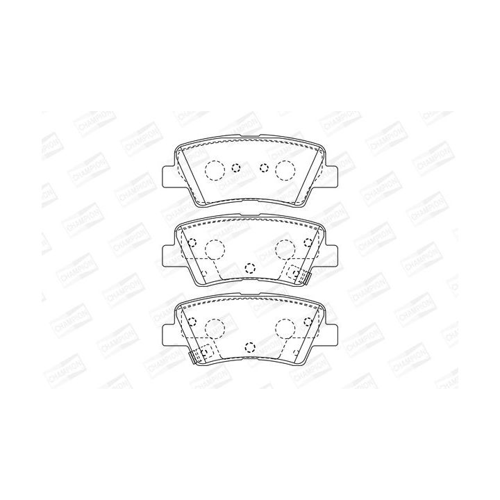 Stabdžių trinkelių rinkinys, diskinis stabdys CHAMPION 573369CH