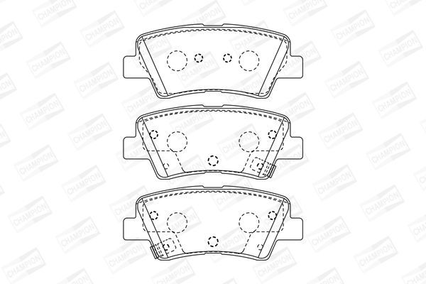 Stabdžių trinkelių rinkinys, diskinis stabdys CHAMPION 573369CH