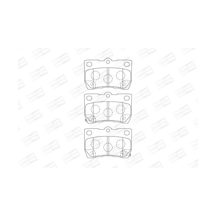 Stabdžių trinkelių rinkinys, diskinis stabdys CHAMPION 573393CH