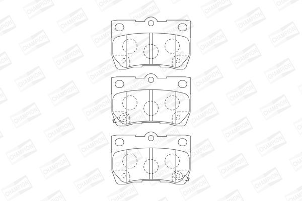 Stabdžių trinkelių rinkinys, diskinis stabdys CHAMPION 573393CH