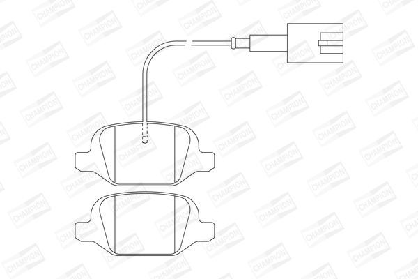 Stabdžių trinkelių rinkinys, diskinis stabdys CHAMPION 573400CH