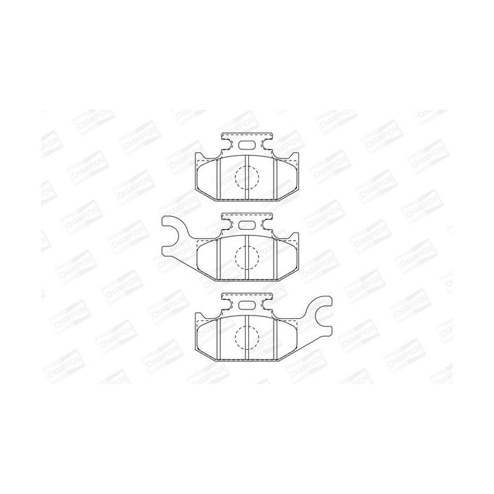 Stabdžių trinkelių rinkinys, diskinis stabdys CHAMPION 573410CH