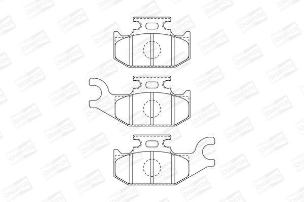 Stabdžių trinkelių rinkinys, diskinis stabdys CHAMPION 573410CH