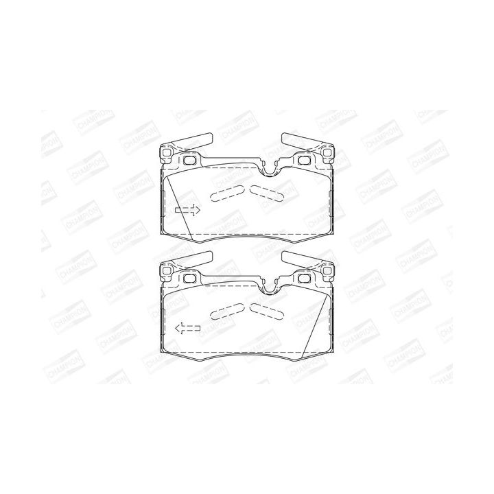 Stabdžių trinkelių rinkinys, diskinis stabdys CHAMPION 573423CH