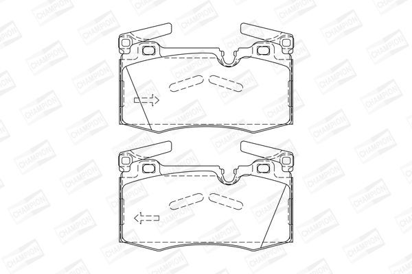 Stabdžių trinkelių rinkinys, diskinis stabdys CHAMPION 573423CH