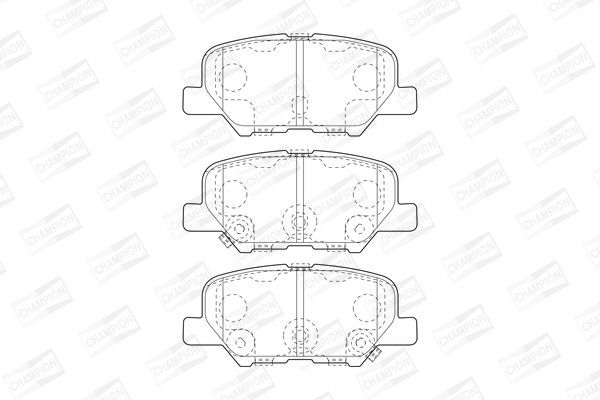 Stabdžių trinkelių rinkinys, diskinis stabdys CHAMPION 573442CH