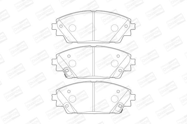 Stabdžių trinkelių rinkinys, diskinis stabdys CHAMPION 573611CH