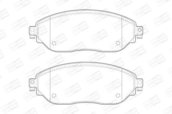 Stabdžių trinkelių rinkinys, diskinis stabdys CHAMPION 573656CH