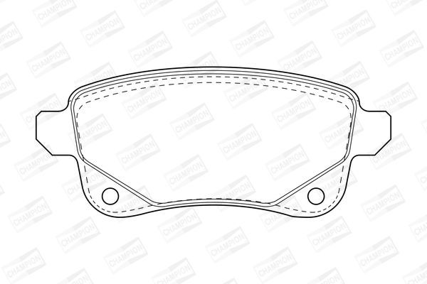 Stabdžių trinkelių rinkinys, diskinis stabdys CHAMPION 573660CH