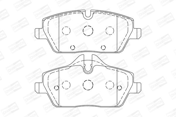 Stabdžių trinkelių rinkinys, diskinis stabdys CHAMPION 573733CH