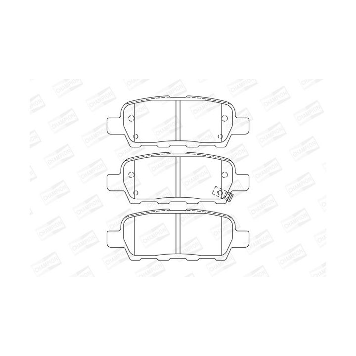 Stabdžių trinkelių rinkinys, diskinis stabdys CHAMPION 573754CH