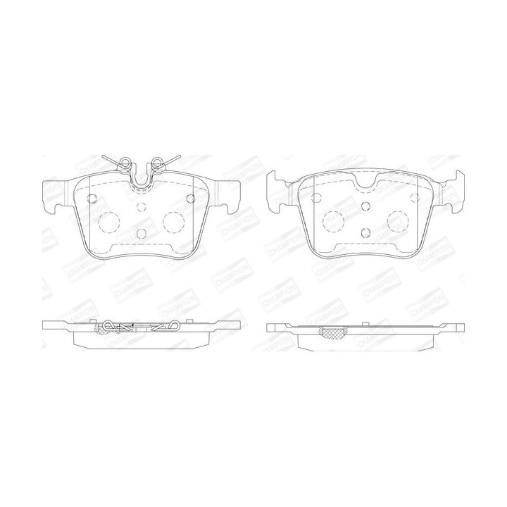 Stabdžių trinkelių rinkinys, diskinis stabdys CHAMPION 573772CH