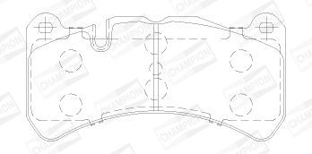 Stabdžių trinkelių rinkinys, diskinis stabdys CHAMPION 573799CH