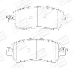Stabdžių trinkelių rinkinys, diskinis stabdys CHAMPION 573801CH
