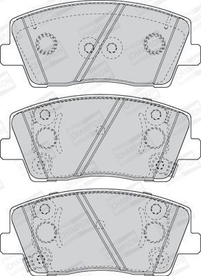 Stabdžių trinkelių rinkinys, diskinis stabdys CHAMPION 573820CH