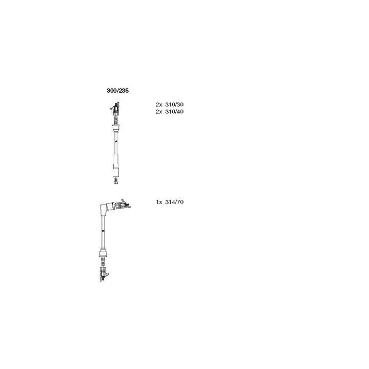 Uždegimo laido komplektas BREMI 300/235