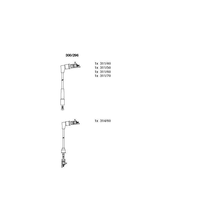 Uždegimo laido komplektas BREMI 300/296