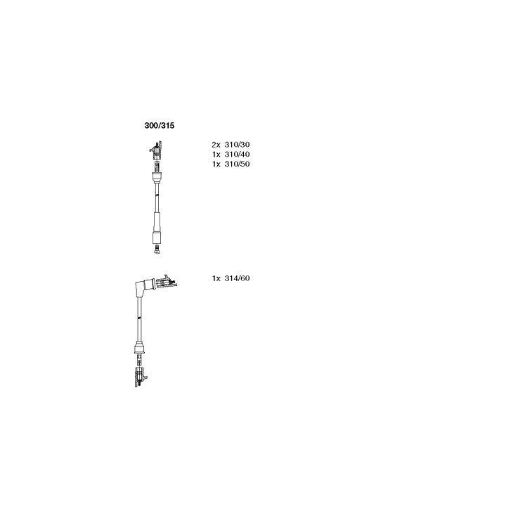 Uždegimo laido komplektas BREMI 300/315