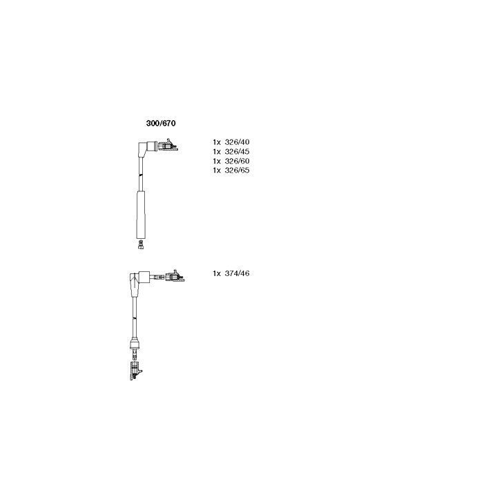 Uždegimo laido komplektas BREMI 300/670