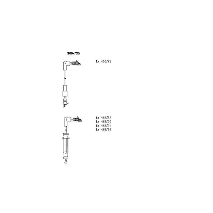Uždegimo laido komplektas BREMI 300/735