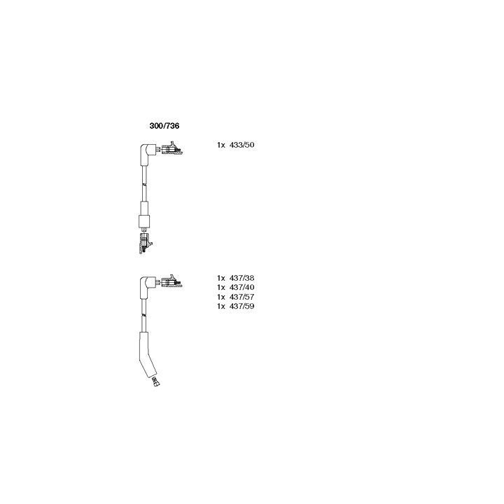 Uždegimo laido komplektas BREMI 300/736