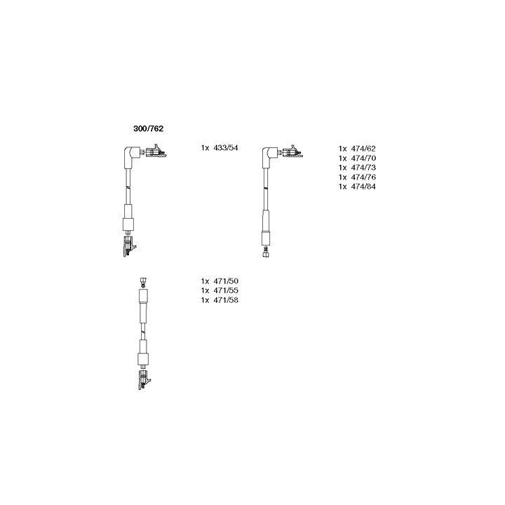 Uždegimo laido komplektas BREMI 300/762