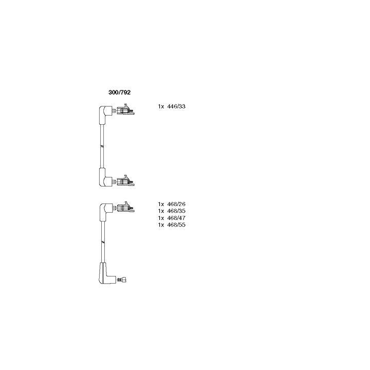 Uždegimo laido komplektas BREMI 300/792