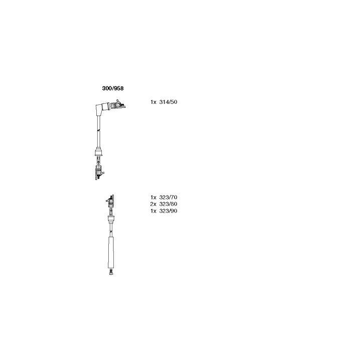Uždegimo laido komplektas BREMI 300/958
