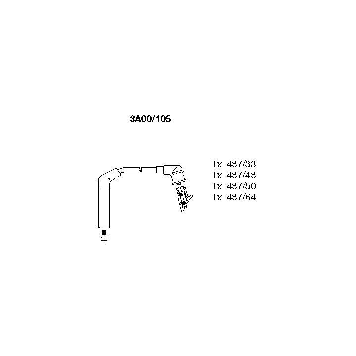 Uždegimo laido komplektas BREMI 3A00/105
