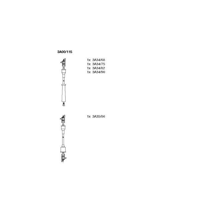 Uždegimo laido komplektas BREMI 3A00/115