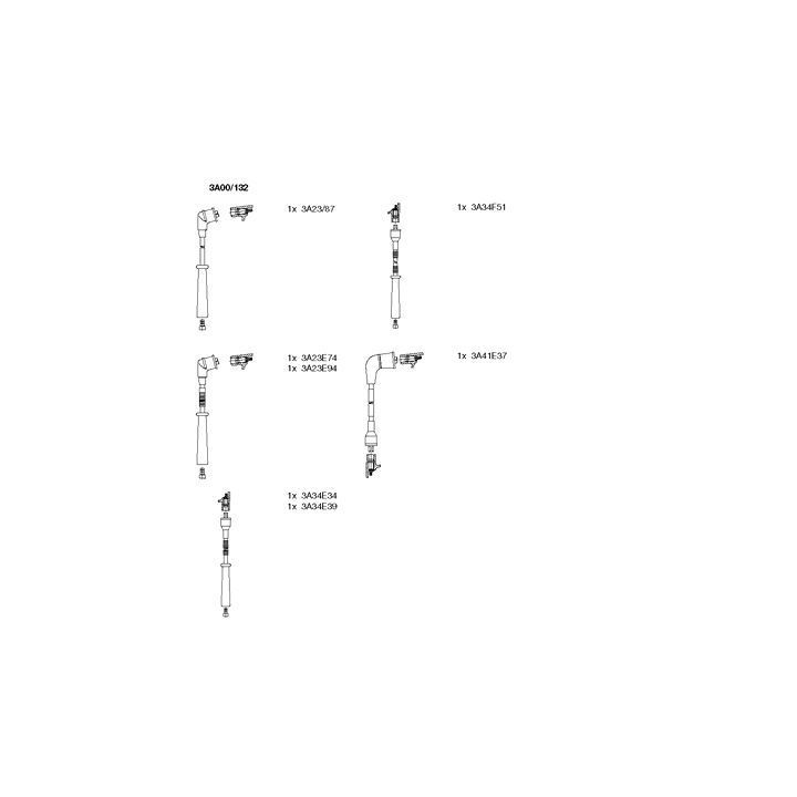 Uždegimo laido komplektas BREMI 3A00/132