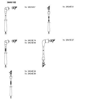 Uždegimo laido komplektas BREMI 3A00/132