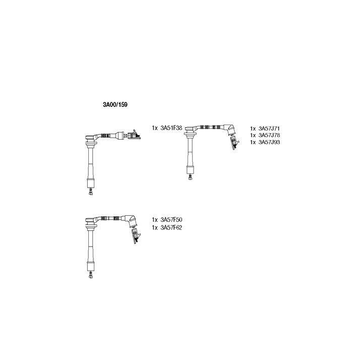 Uždegimo laido komplektas BREMI 3A00/159
