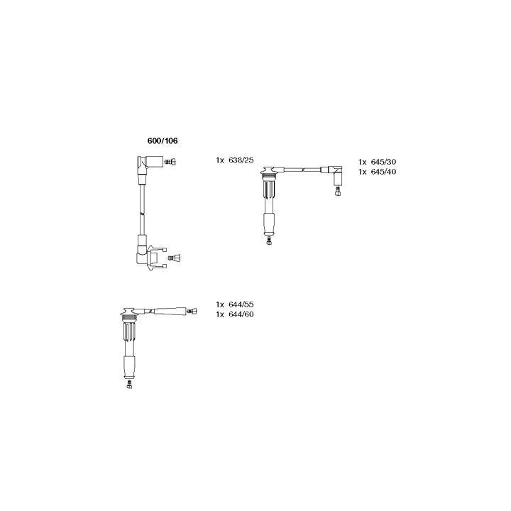 Uždegimo laido komplektas BREMI 600/106