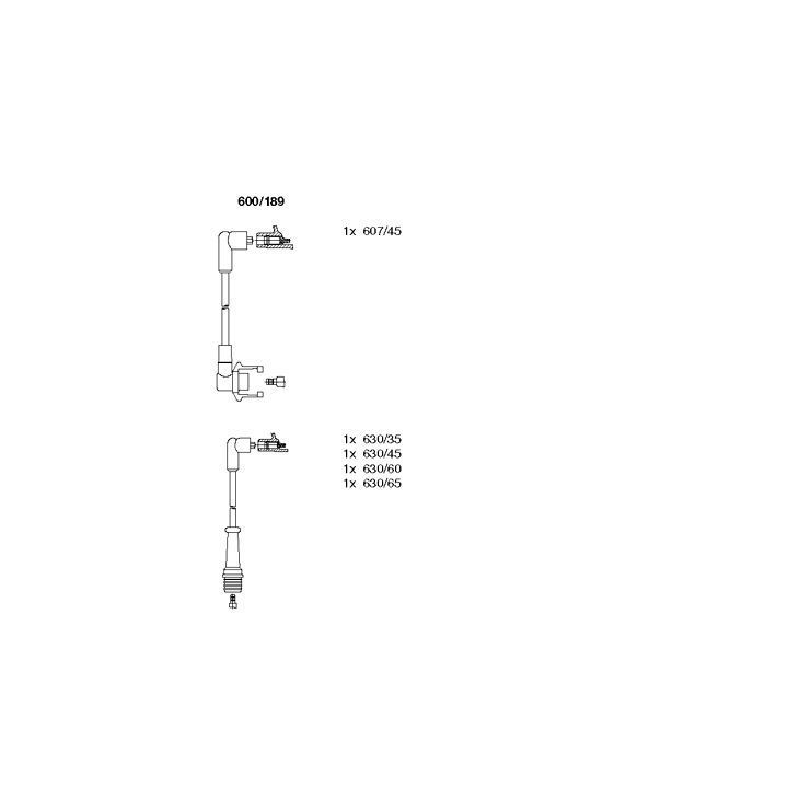Uždegimo laido komplektas BREMI 600/189