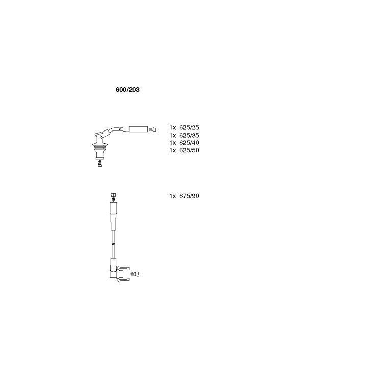 Uždegimo laido komplektas BREMI 600/203