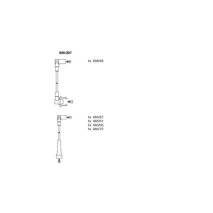 Uždegimo laido komplektas BREMI 600/207