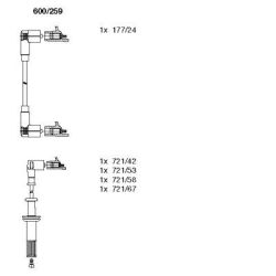 Uždegimo laido komplektas BREMI 600/259
