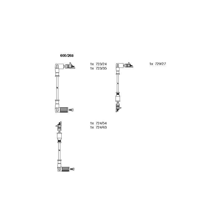 Uždegimo laido komplektas BREMI 600/268