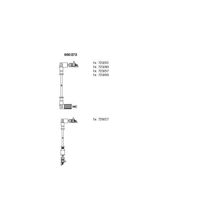 Uždegimo laido komplektas BREMI 600/273