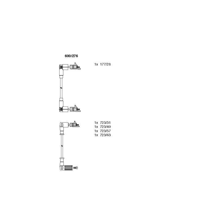 Uždegimo laido komplektas BREMI 600/276